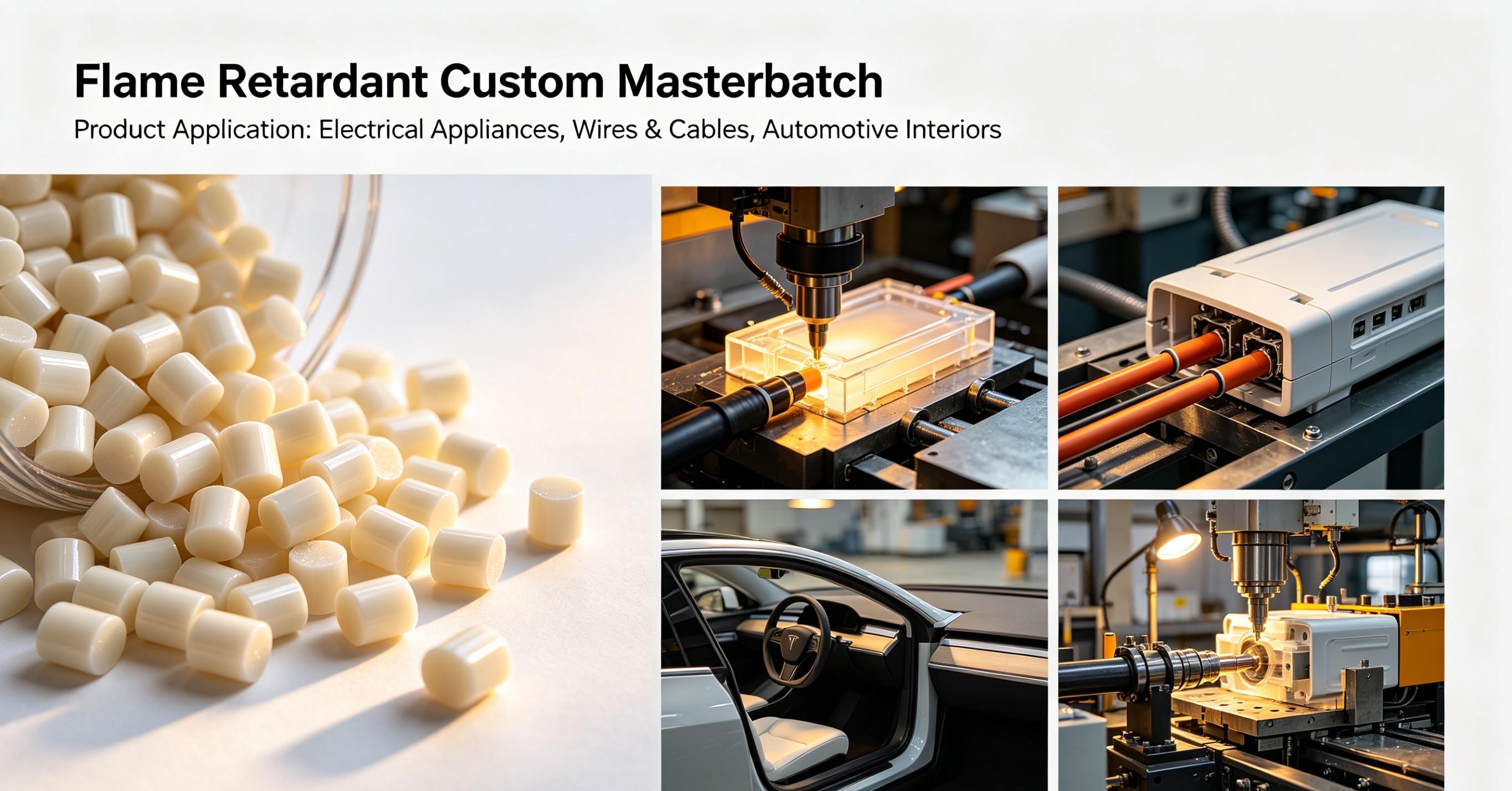 Custom Flame Retardant Film Grade Masterbatch UL94 V0/V2 for Electrical Enclosures Fibers & Power Tool Accessories