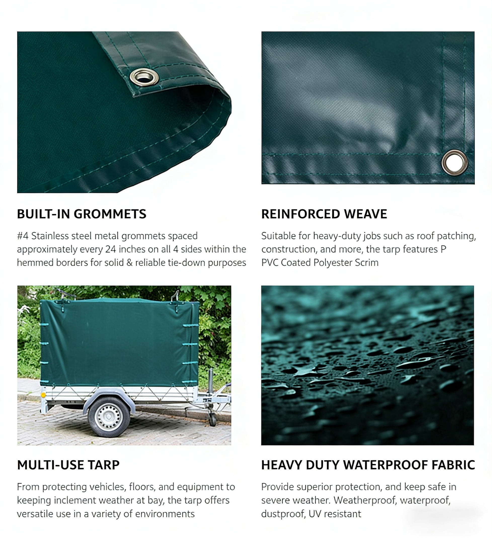 Heavy Duty PVC Tarpaulin 300gsm Waterproof UV Resistant for Truck Cover Outdoor Storage Many Color to Choose
