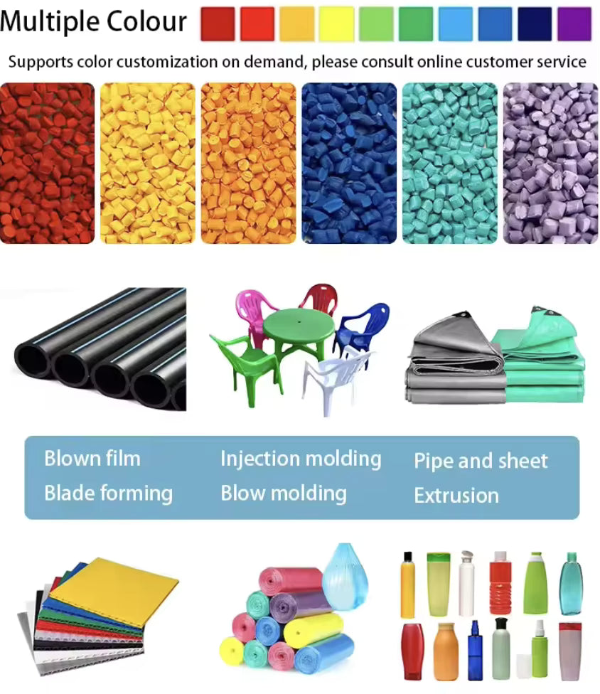 Plastic Raw Materials Virgin Color Masterbatch Manufacturer Granulated Black Resin Pellets for Injection Molding High Impact