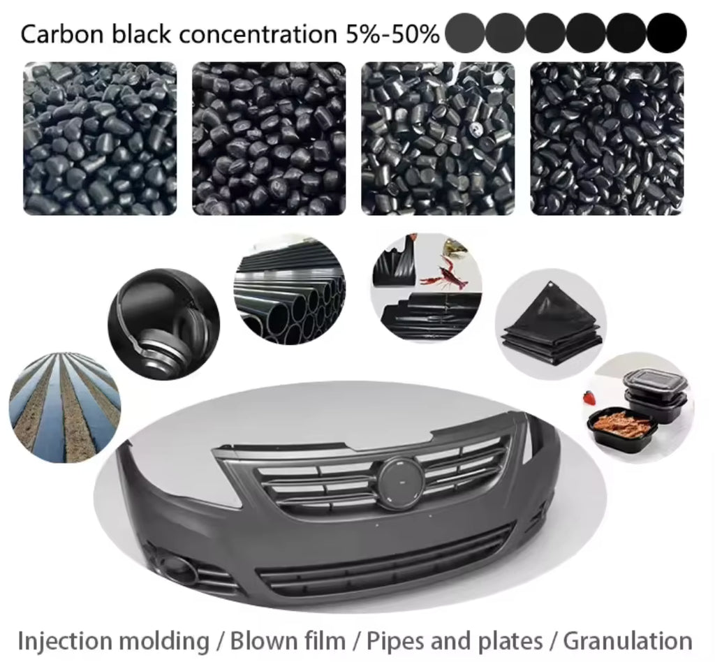Meijv HDPE/PP/PE Carbon Black Conductive Color Masterbatch High Gloss Black for Molding Pipes Film Grade Applications