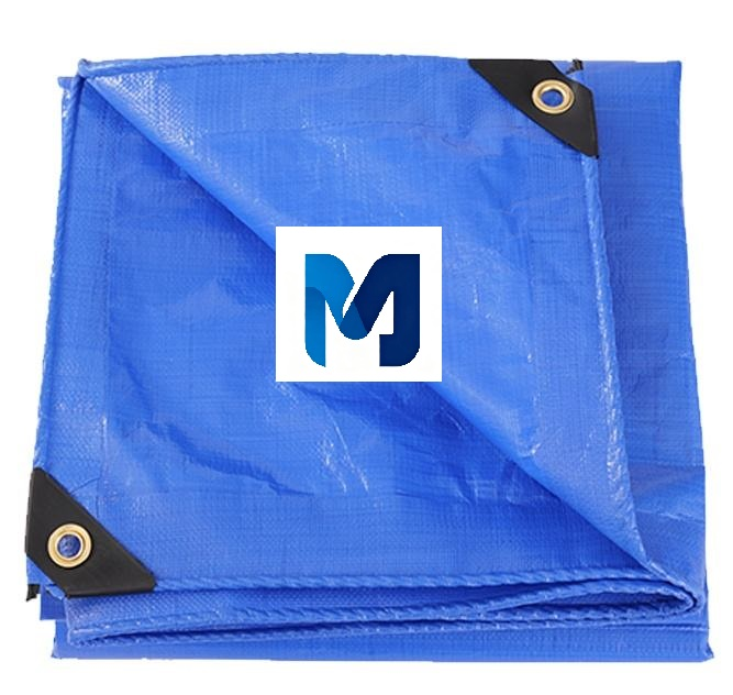 Meijv Blue PE Tarpaulin Waterproof UV Resistant for Outdoor Use