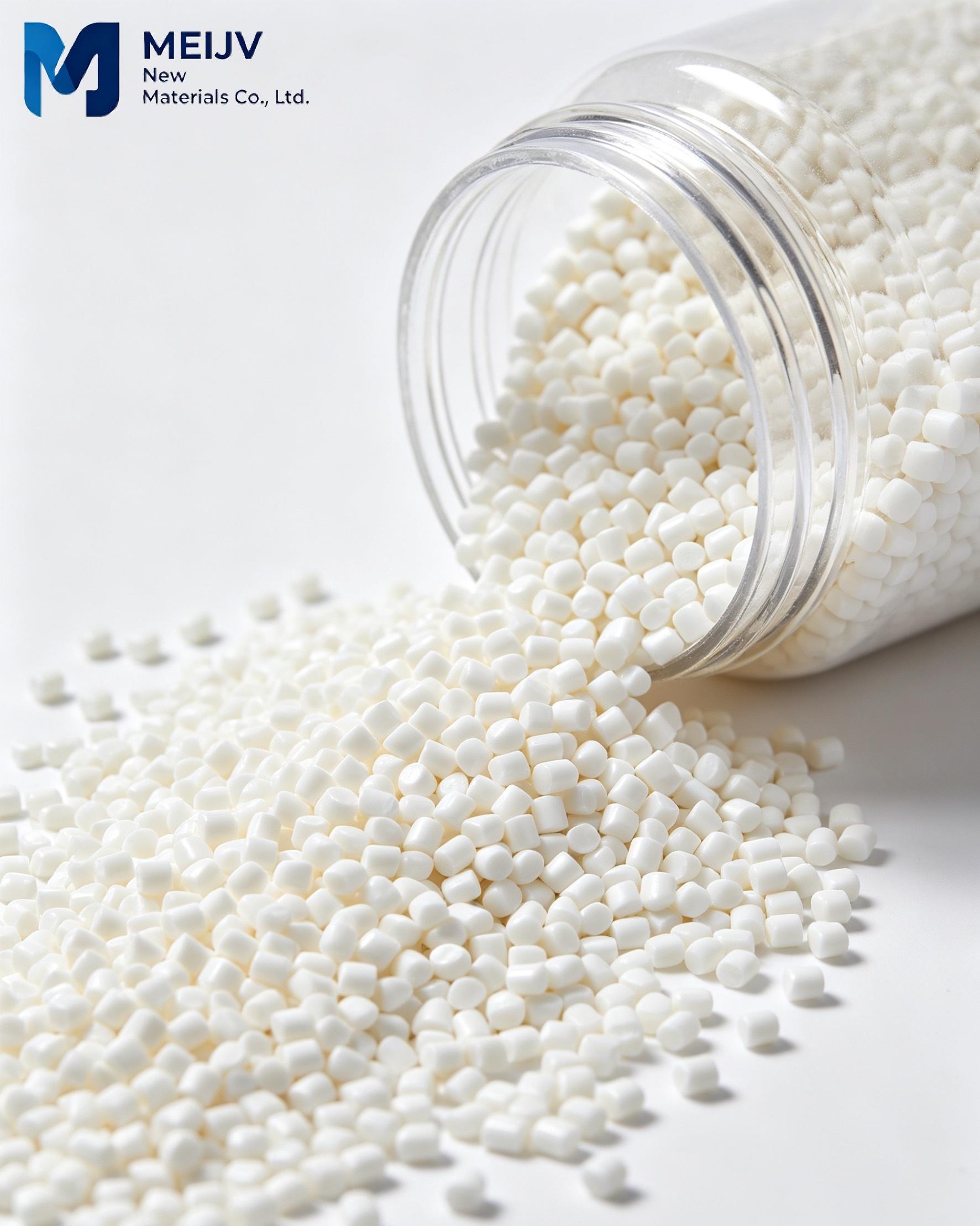 White Color Plastic Masterbatch PE PET PC ABS TPE TPU PLA PVC 20-70% Concentration High Flow Masterbatches